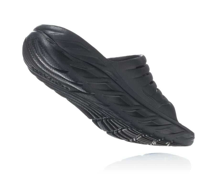 Slide Mens - Hoka One One ORA Recovery - Black - ASMYCLJ-92